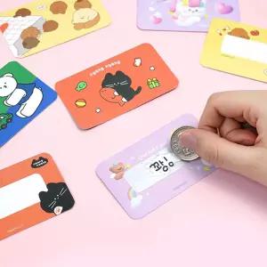 핑크풋 내가 직접 만드는 스크래치 카드 /어린이집/유치원/행사/이벤트/파티/즉석복권/당첨/추첨/상품/경품