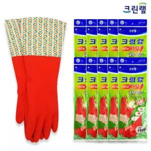 김장준비 크린 김장 설거지 겨울 기모 보온 고무장갑 대 10개