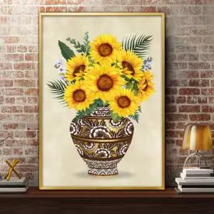 풍수지리에좋은 해바라기그림 액자 풍수그림 돈들어오는 A2 7SUN7