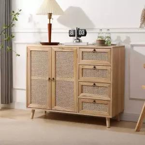 원목 라탄 서랍장 다용도 침실 가구 빈티지 거실 카페