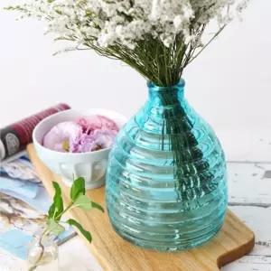 아쿠아 블루 유리 화병 Small 2p set인테리어 테이블꽃병 소품 디자인 물병