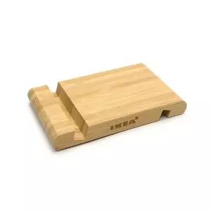 ( )이케아 BERGENES베리에네스 우드 태블릿 홀더 스마트폰 핸드폰거치대 휴대용 받침대 탁상용