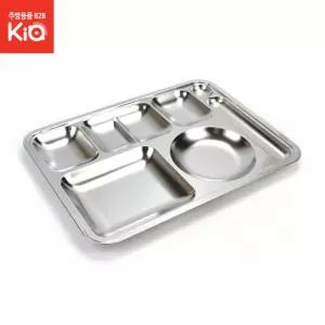 스텐식판 사각5찬 수저 단체급식 학교 병원 BD배 식판 그릇 접시 식당 5찬 배식