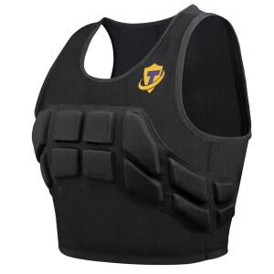 TUOY 여성 패딩 압축 조끼, 여성용 임팩트 스포츠, 가라테, 축구, 농구용 가슴 갈비뼈 보호 조끼