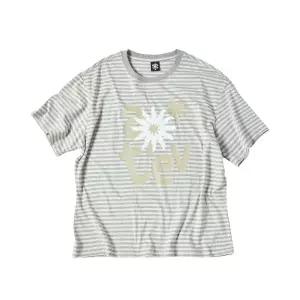 TRAVEL 팔레트 플라워 스트라이프 반팔티 아이보리