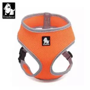 강아지 에어매쉬 하네스 애견 조끼 세트 (오렌지)