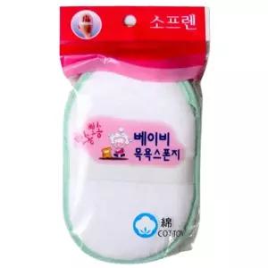 소프렌 베이비 목욕 스펀지 1p 아기목욕스펀지 아기샤워타올