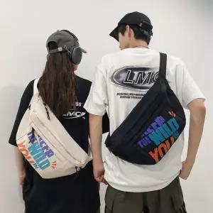 [JHQR1PR8_4B]컬러레터링 빅사이즈 캐주얼 남녀 슬링백 (26705578)