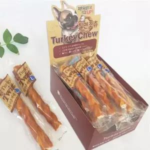 국산 반려견 칠면조 스틱 꽈배기 껌 치아관리 L 1개