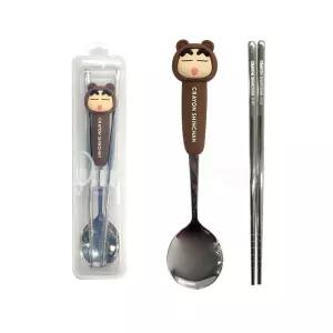 짱구는 못말려 곰 입체 스푼 젓가락 케이스 세트