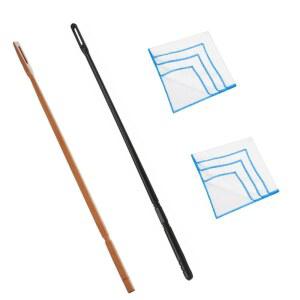 CCeCCe 2세트 플루트 클리닝 키트 로드 나무 플라스틱 면봉 흡수 오픈 클로즈드 홀 C 테너 레코더 밴드 오케스트라