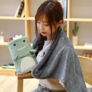 휴대용 담요이불 학생담요 극세사무릎담요 학교 사무실 어깨