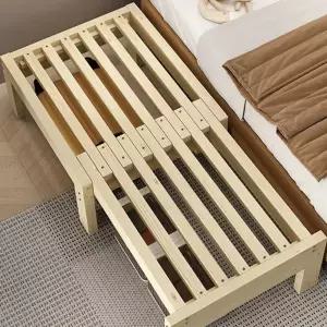 확장형 원목평상 폴딩 매트리스 프레임 원목 수납 길이 평상