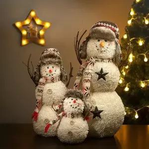 군밤모자 스마일 눈사람 가족 3종세트트리장식소품_18987162_667501