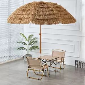 초대형 햇빛가림막 밀짚 파라솔 솔받침대 245cm