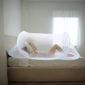 (색상 단일옵션)침대 모기장 원터치 야외 휴대용 아기방 원형 방충망