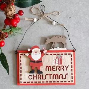 산타 사슴 사각 우드 장식 성탄절 트리 꾸미기 데코_18947401_667501