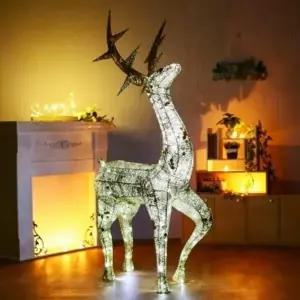 140cm led 골드 사슴 장식 특대 인형_18986717_667501
