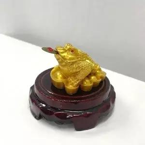 돈 들어오는 재물 금두꺼비 받침 세트 황금색_18986623_667501