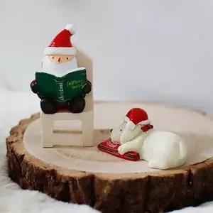 독서하는 산타 누운 강아지 소품 인형 2종 크리스마스_18986380_667501