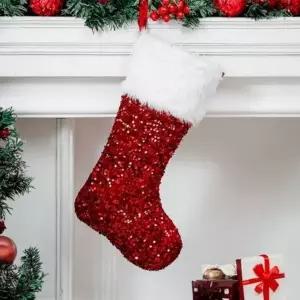 주머니 대형 소품 산타양말 크리스마스 스팽글 반짝이_18984365_667501