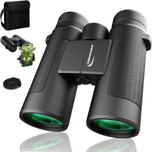 15x42 고전력 쌍안경 - 전화 어댑터 BAK4 프리즘 및 휴대용 가방이 포함된 Auroports HD 경량 조류 관찰