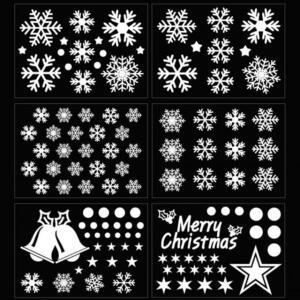 [2개구성] INCO CO 눈꽃 스티커 세트 벽 가렌드 크리스마스 장식 트리 소품 QW961CF6