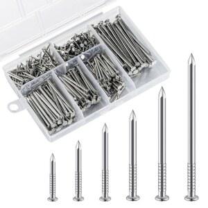 웬실론 430pcs 스테인리스 스틸 304 네일 키트, 걸이 벽 다우엘 롱 키트