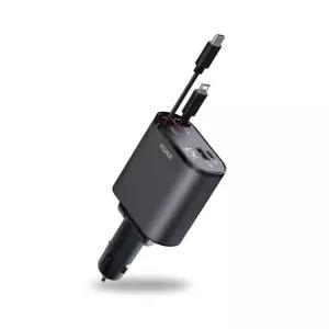 rozet 4in1 시거잭 고속 차량용 릴타입충전기 RX-6420 C타입충전기