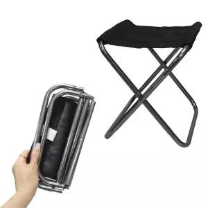 ( )당일 휴대용 등산 낚시 캠핑 액트 폴딩 접이식 초경량 의자 체어 260g 블랙