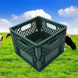 ( )우유박스 녹색 4개플라스틱 우유상자 밀크 pp 편의점 마트 바구니 캠핑박스 식품 수납함 정리