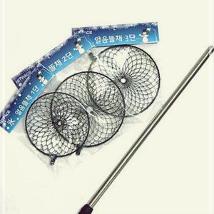 [2개구성] 뜰채 스테인레스 송어낚시 겨울낚시 2단 빙어낚시 얼음 씨타임 FLWB8F4CD