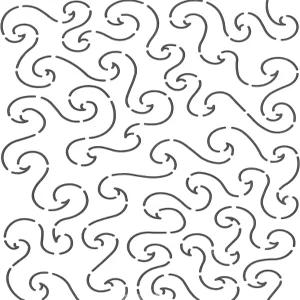 퀼팅 크리에이션 웨이브 배경 퀼트 스텐실