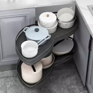 싱크대코너선반 슬라이드 하부장 인출식 2단 수납장 주방 정리