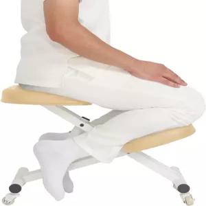 마스터 마사지 스타 프로그램 스틸 자세 무릎 보호대가 있는 의자 - 크림