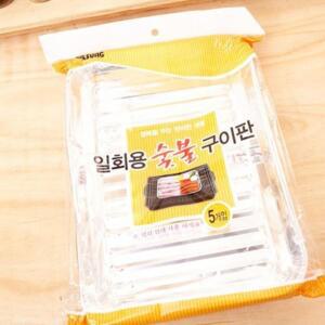 [2개구성] 일회용 숯불구이판 5입 구이팬 멀티팬 주방용품 고기불판 그릴팬 AEW2784E1