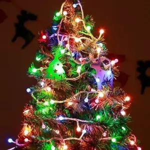 [하프클럽/셀러허브]100구 백색선 앵두 칼라 지니전구(5M) 점멸