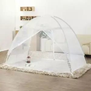 ( )원터치 모기장 텐트 3인용 양문 바닥일체 모기장 텐트형 가정 캠핑