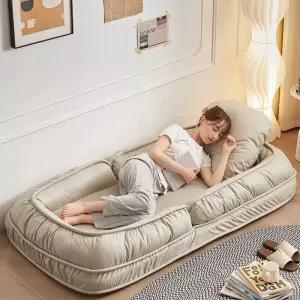 접이식 소파베드 1인용 소형 각도조절 좌식 130cm 매트 침대 원룸 소파