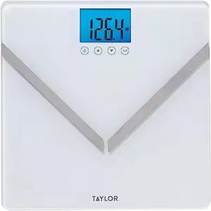 테일러 디지털 유리 체성분 척도 체중계용 욕실 체지방 체수분 및 근육량 백분율 측정 8명의 사용자 인식