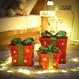 [하프클럽/셀러허브]3종 크리스마스 선물상자 장식세트 인테리어소품