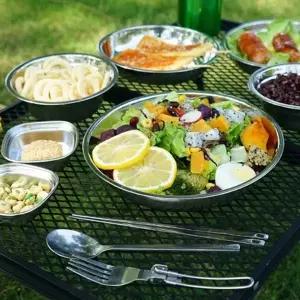 ( )캠핑 낚시 여행 피크닉 차박 취사 도구 식기 22p 1세트 접시 밥그릇 국그릇 소스 종지 소품 용품