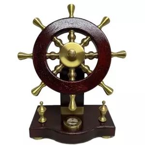 배 조타 핸들 조타 방향키 선박 빈티지 방향타