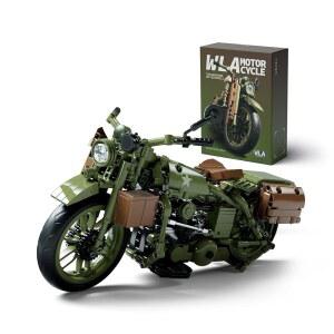 니펠리즈 모터사이클 WLA 모델 장난감, 정통 기능이 있는 클래식 군용 자전거 빌딩 세트, 수집 가능한 디스플레이 선물(833 PCS, NF10333)