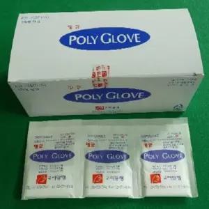 고려양행 포리글러브 멸균 2P KR-2 일회용 비닐장갑 의료용