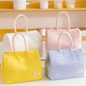 ( )캠핑 피크닉 미니 쿨러백 보냉백 도시락 가방 화이트