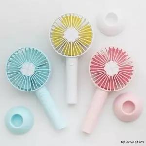 저소음 휴대용 손선풍기 무선 핸디 선풍기 클로버 대용량 데일리 여행 캠핑