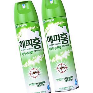 [2개구성] 해피홈 아카시아향 2개 에프킬라 에어로졸 모기약 IPW8FBF27