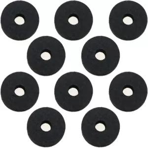 LUORNG 10pcs 심벌 스탠드 펠트 와셔 1.38x0.59 블랙 라운드 하이햇 클러치 드럼 교체