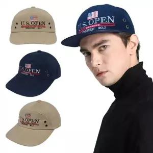남자 남성 US오픈 모자 썬캡 캠핑 아웃도어 낚시 일 작업 높이낮은 칠각 챙 창 고급 원단 면 캡 모